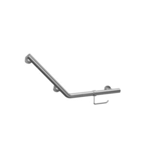 Angled Grab Bar & WC Roll Holder 719x332mm