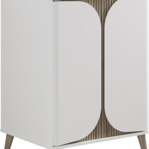 Tambour Floorstanding Vanity With Doors 600mm