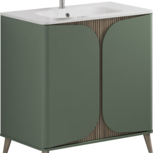 Tambour Floorstanding Vanity With Doors 800mm