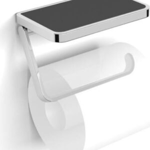 Atto Toilet Roll Holder with Shelf & Anti-Slip Mat