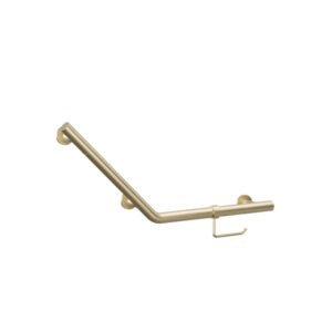Angled Grab Bar & WC Roll Holder 719x332mm