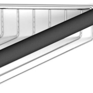 Corner Shower Basket with Rubber Grab Bar